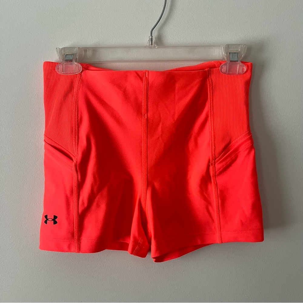 Under Armour Compression Bike Shorts Medium Neon orange.